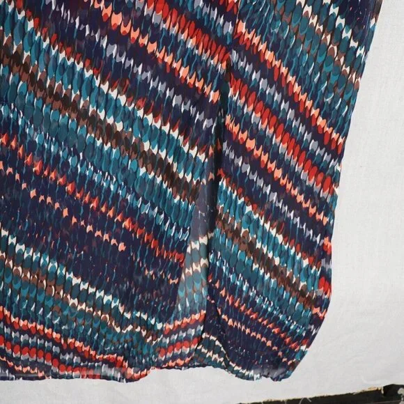 Cato Plus Size 22/24 Dress V-Neck Multicolor Formal Maxi Chevron Bead Detail - Picture 7 of 16